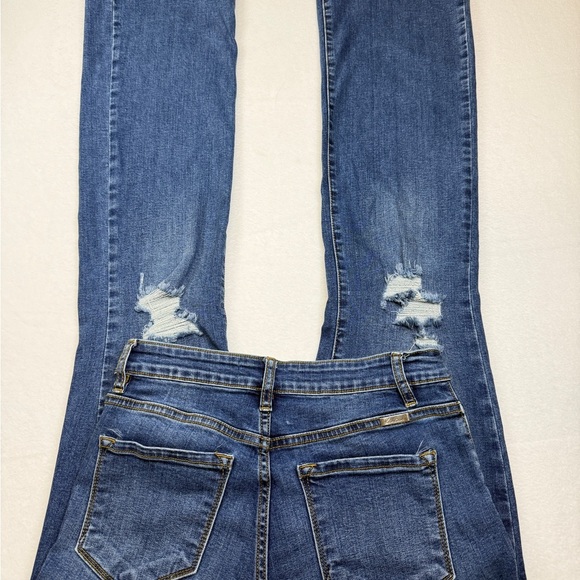 KanCan Size 7/27 Women's Blue Flare Jeans - Picture 3 of 4